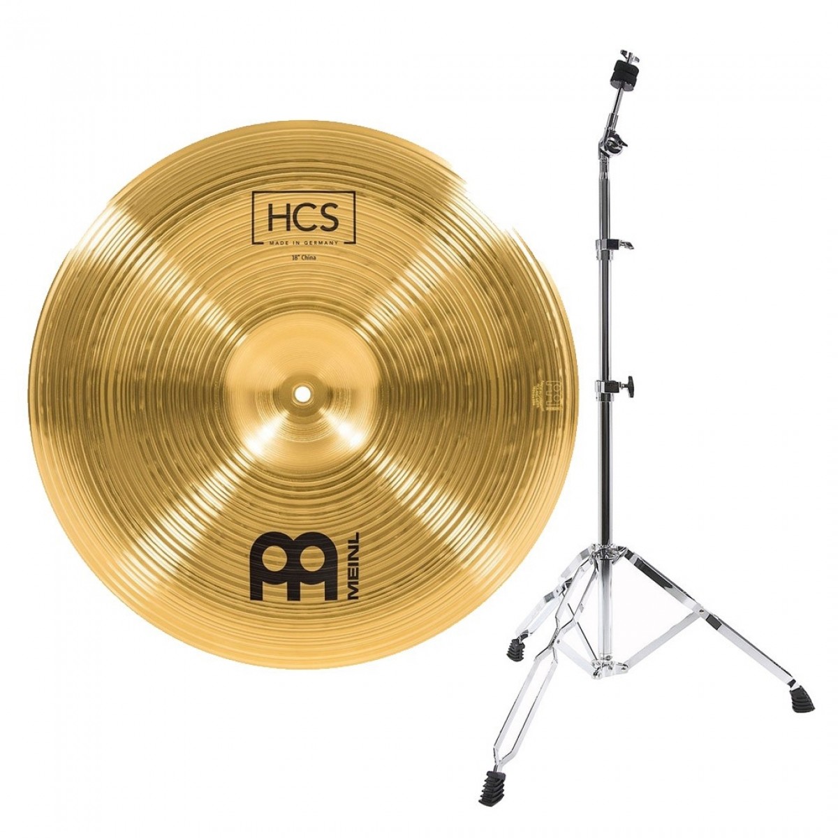 Meinl HCS 18 China Cymbal & Gear4music Stand