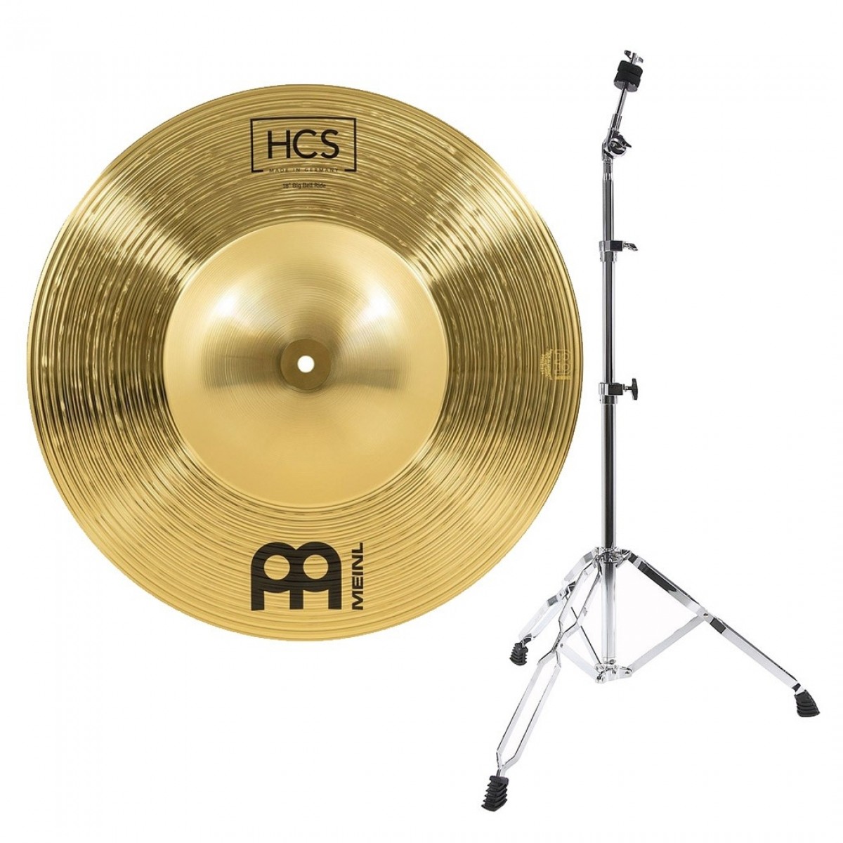 Meinl HCS 18 Big Bell Ride Cymbal & Gear4music Stand