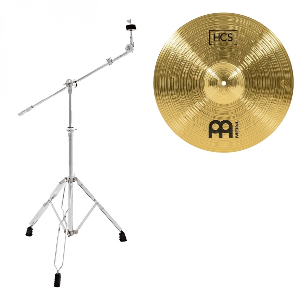 Meinl HCS 16 Crash Cymbal & Gear4music Cymbal Boom Stand with Counter Weight