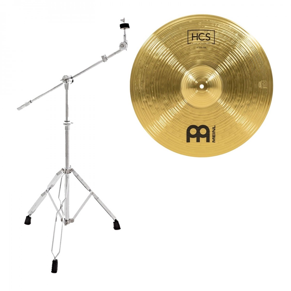 Meinl HCS 18 Crash-Ride Cymbal & Gear4music Cymbal Boom Stand with Counter Weight