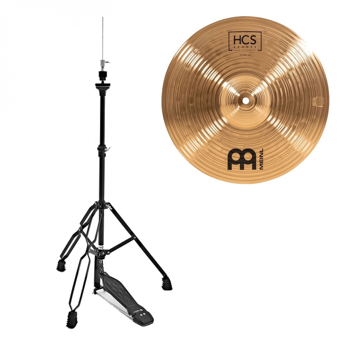 Meinl HCS Bronze 13" Hi-Hats & Gear4music Stand Black