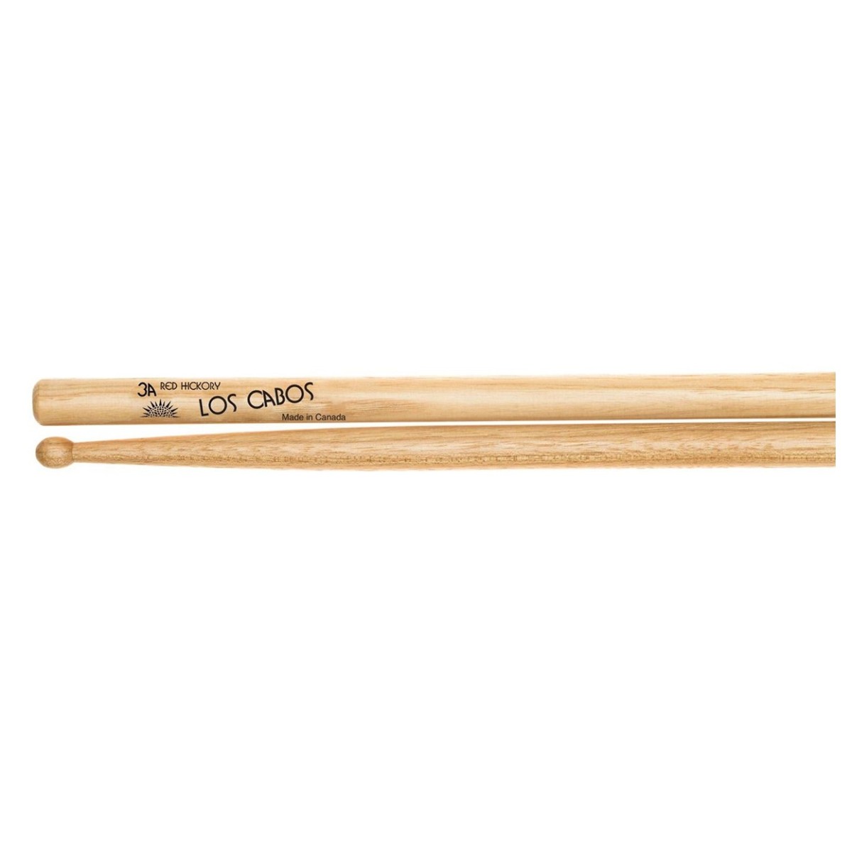 Los Cabos 3A Red Hickory Wood Tip Drumsticks