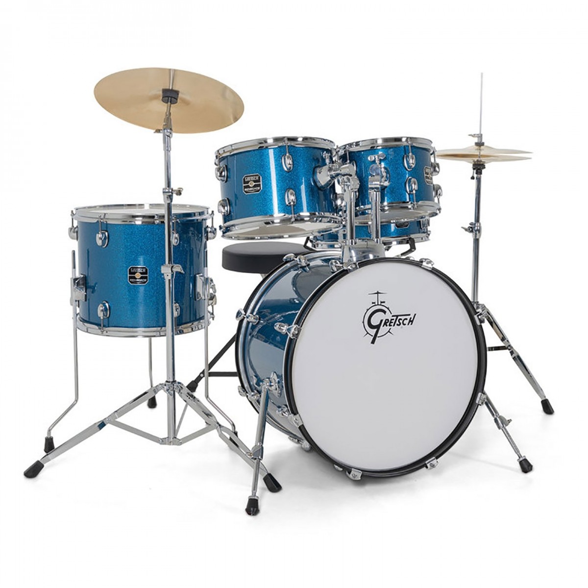Gretsch Renegade 20" Drum Kit With Hardware & Cymbals Blue Sparkle