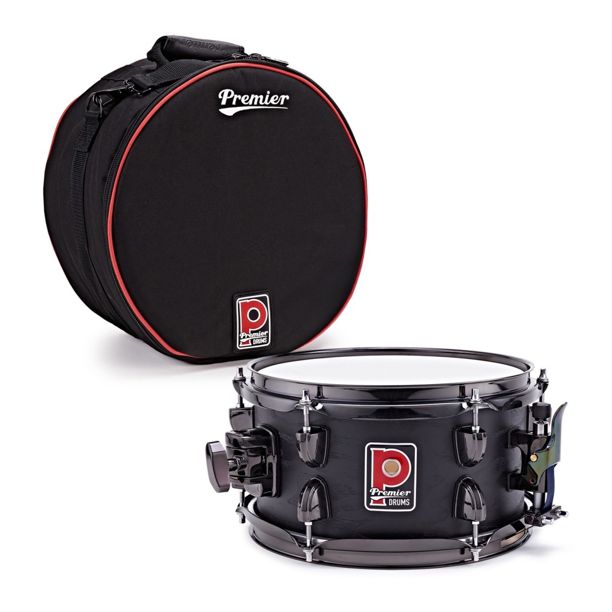 Premier Artist 10" x 5.5" Birch Snare Drum & Soft Case Stealth Black
