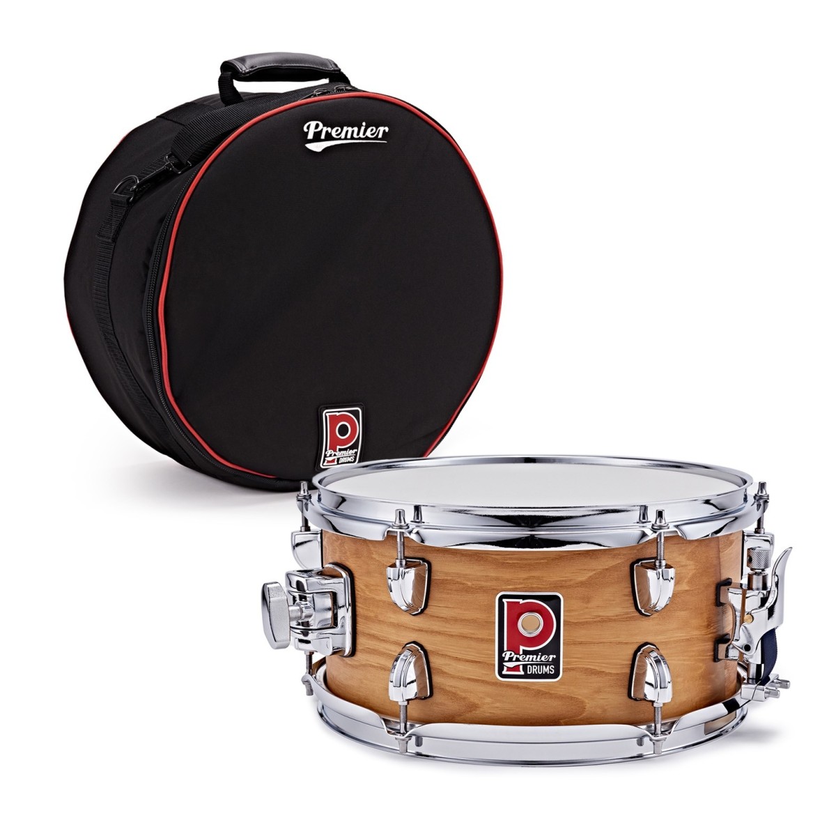 Premier Artist 12" x 6" Birch Snare Drum & Soft Case Antique Ash