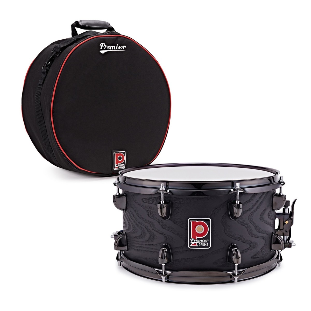 Premier Artist 13" x 7" Birch Snare Drum & Soft Case Stealth Black