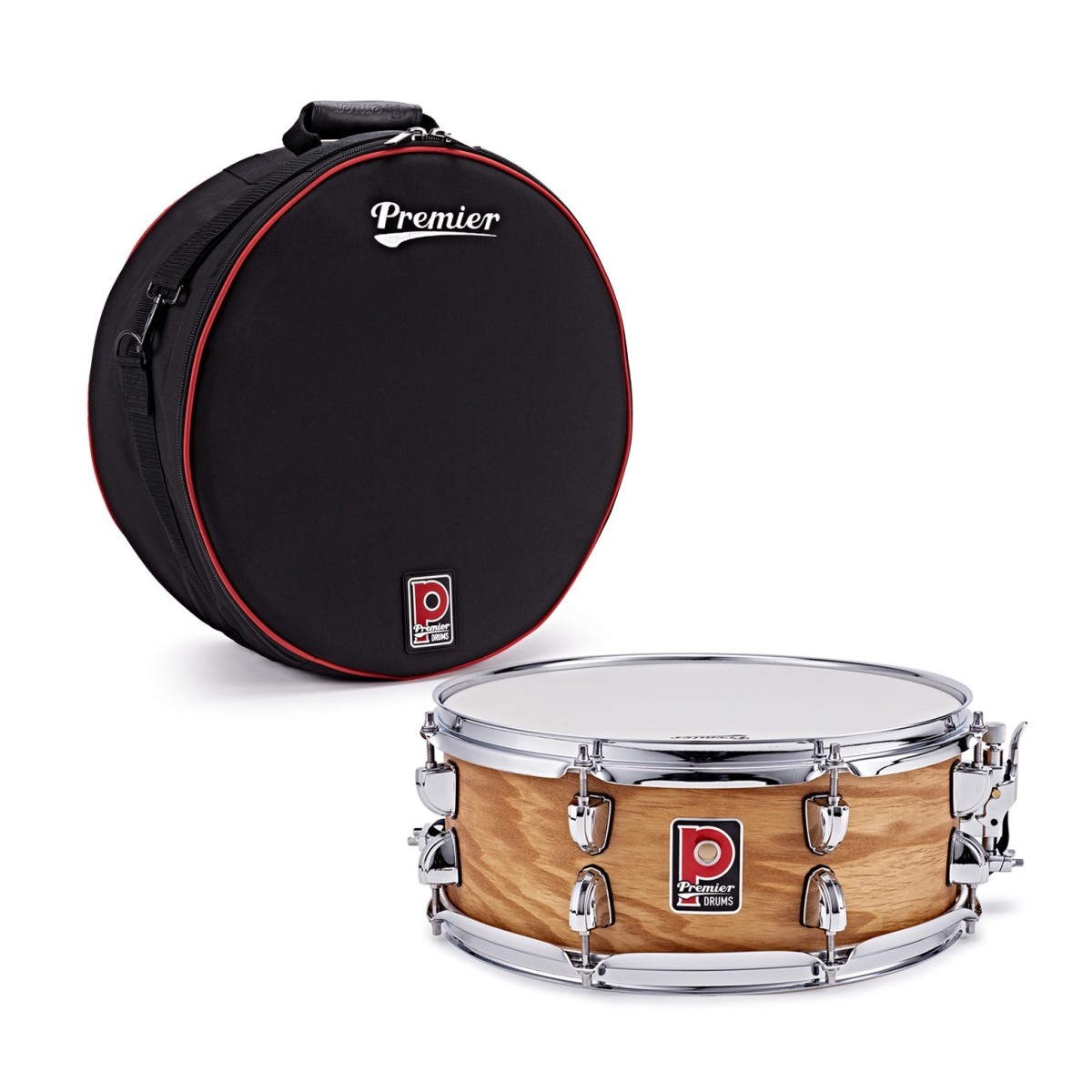 Premier Artist 14" x 5.5" Birch Snare Drum & Soft Case Antique Ash