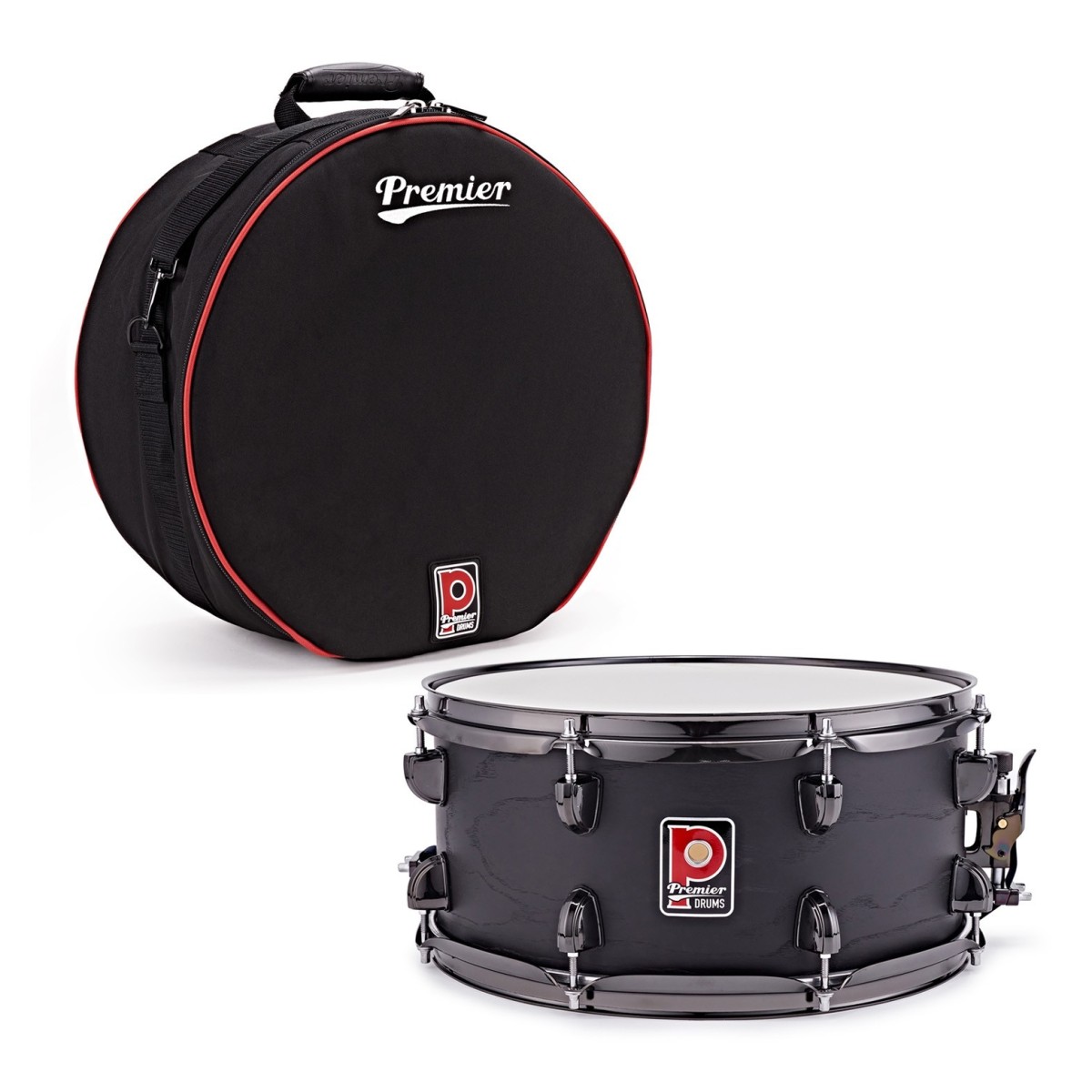 Premier Artist 14" x 6.5" Birch Snare Drum & Soft Case Stealth Black