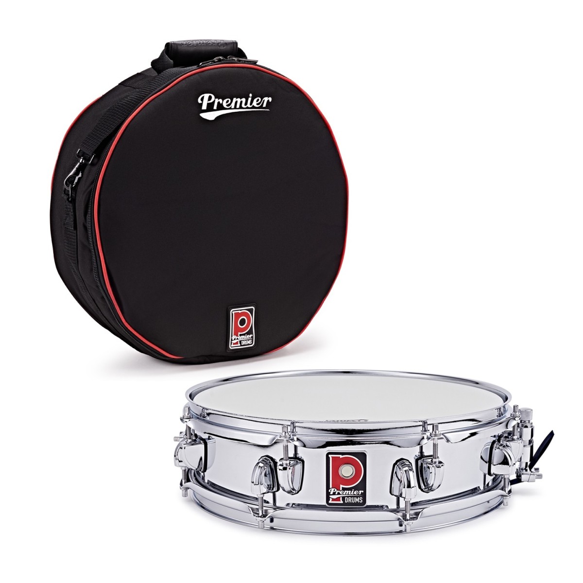 Premier Artist 14" x 4" Steel Snare Drum Chrome & Soft Case