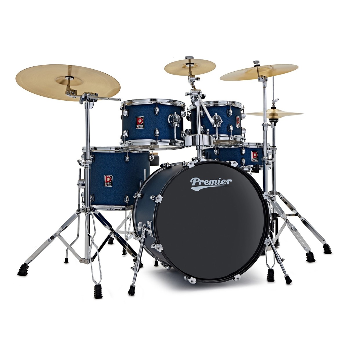 Premier Revolution 20" 5pc Drum Kit Bundle Blue Stardust