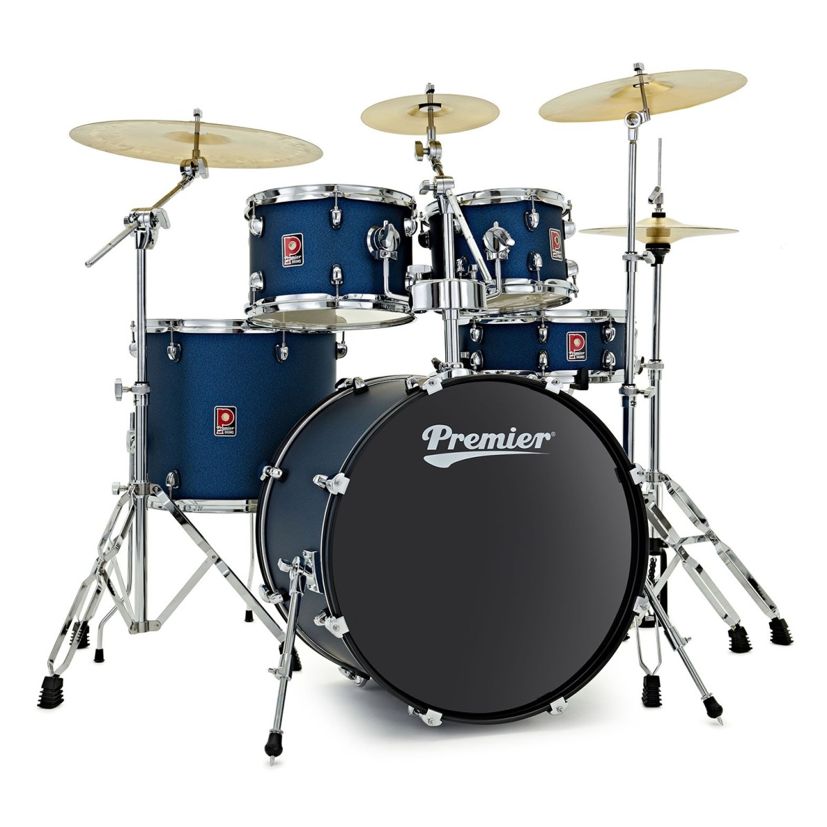 Premier Revolution 22" 5pc Drum Kit Bundle Blue Stardust
