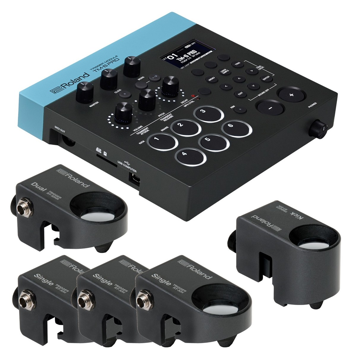 Roland TM-6 Pro 5 Piece Hybrid Kit Bundle