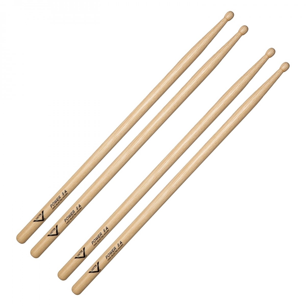 Vater Power 5A Wood Tip Drumsticks 2pk