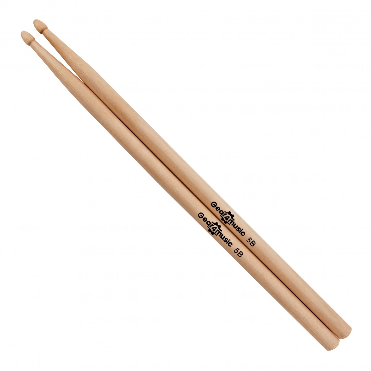 5B Wood Tip Maple Drumsticks by Gear4music