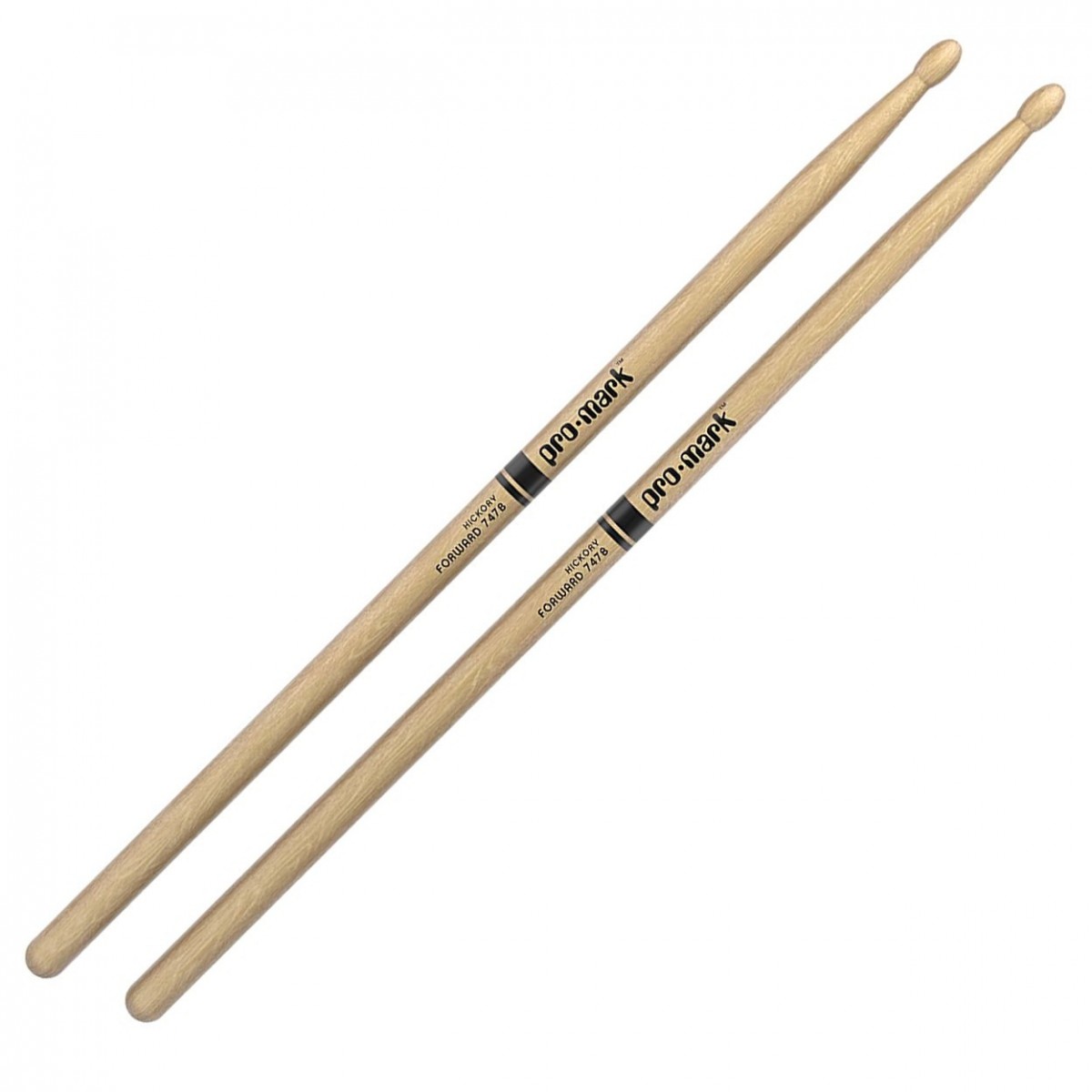 Promark Classic Forward 747B Hickory Drumsticks Wood Tip
