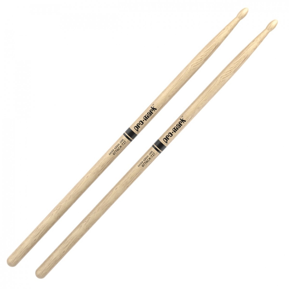 Promark Classic Attack 727 Shira Kashi Oak Drumsticks Wood Tip