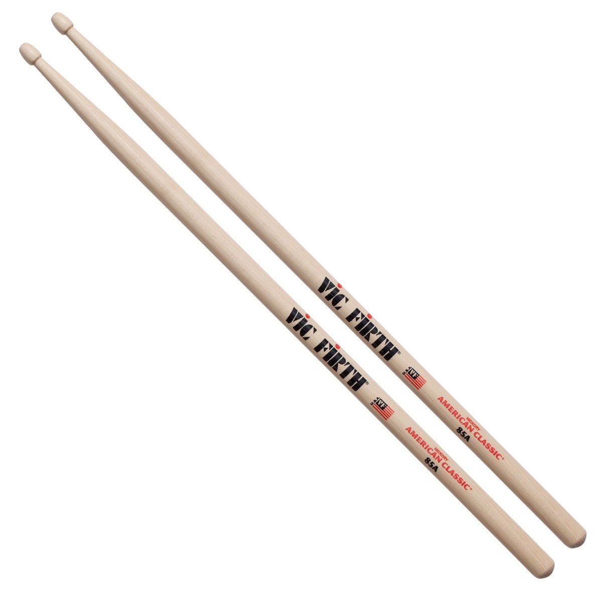 Vic Firth American Classic 85A Hickory Drumsticks Wood Tip