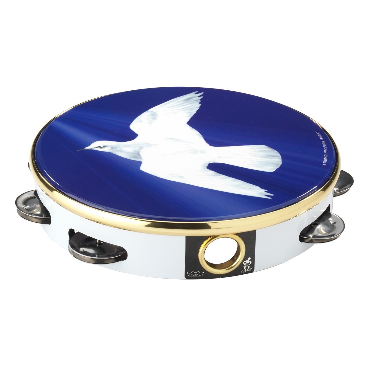Remo 8 Single Row Pre-Tuned Tambourine Religious Dove