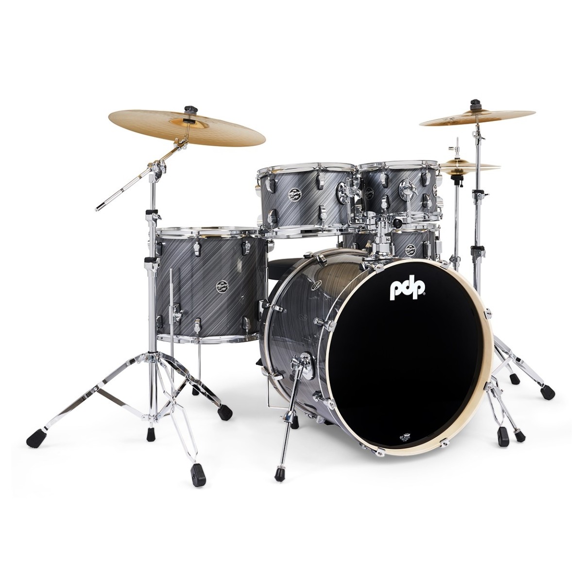 PDP Mainstage 5pc Drum Kit with Hardware Pack and Paiste Cymbals - Twisted Graphite