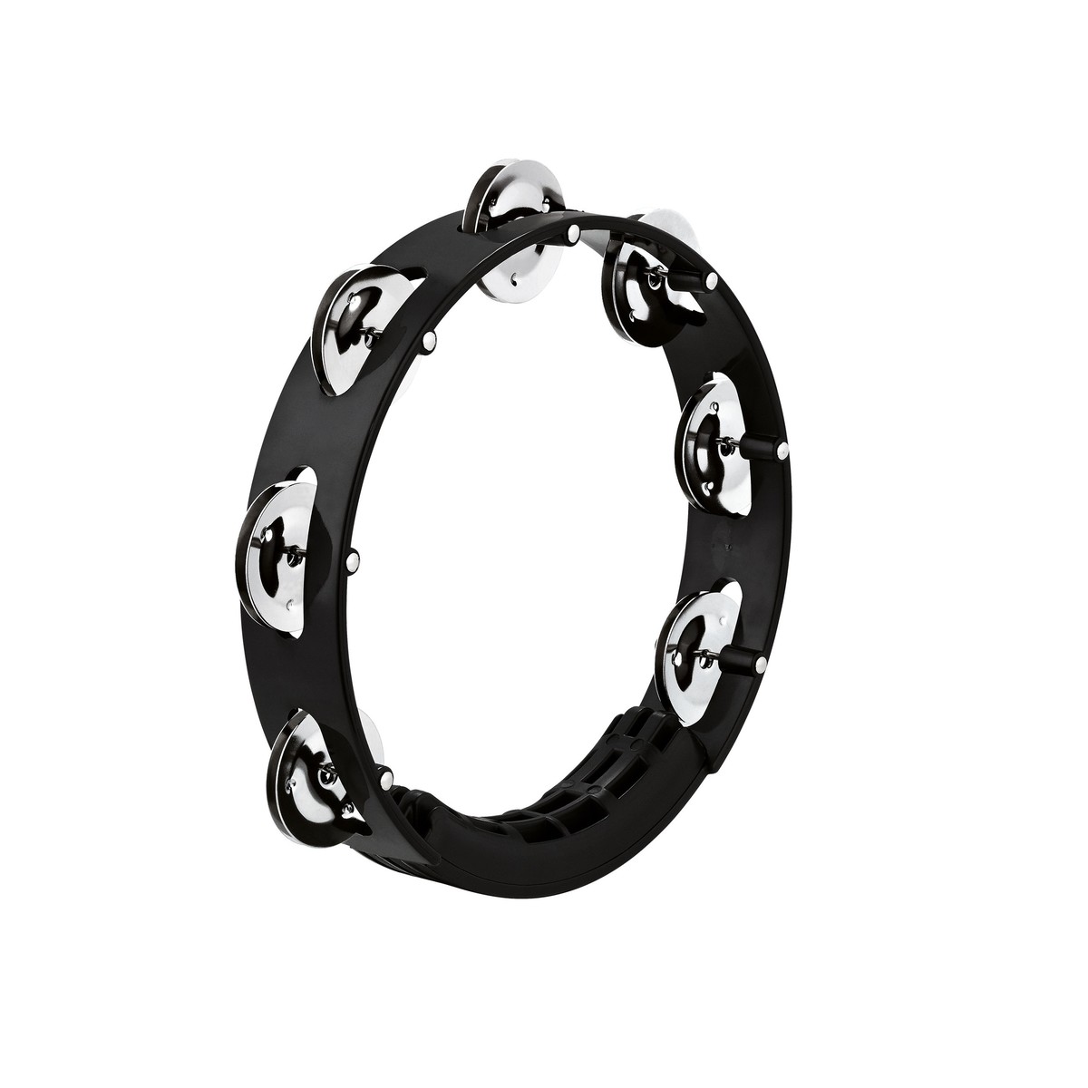 Meinl Tour Tambourine Steel Jingles Black