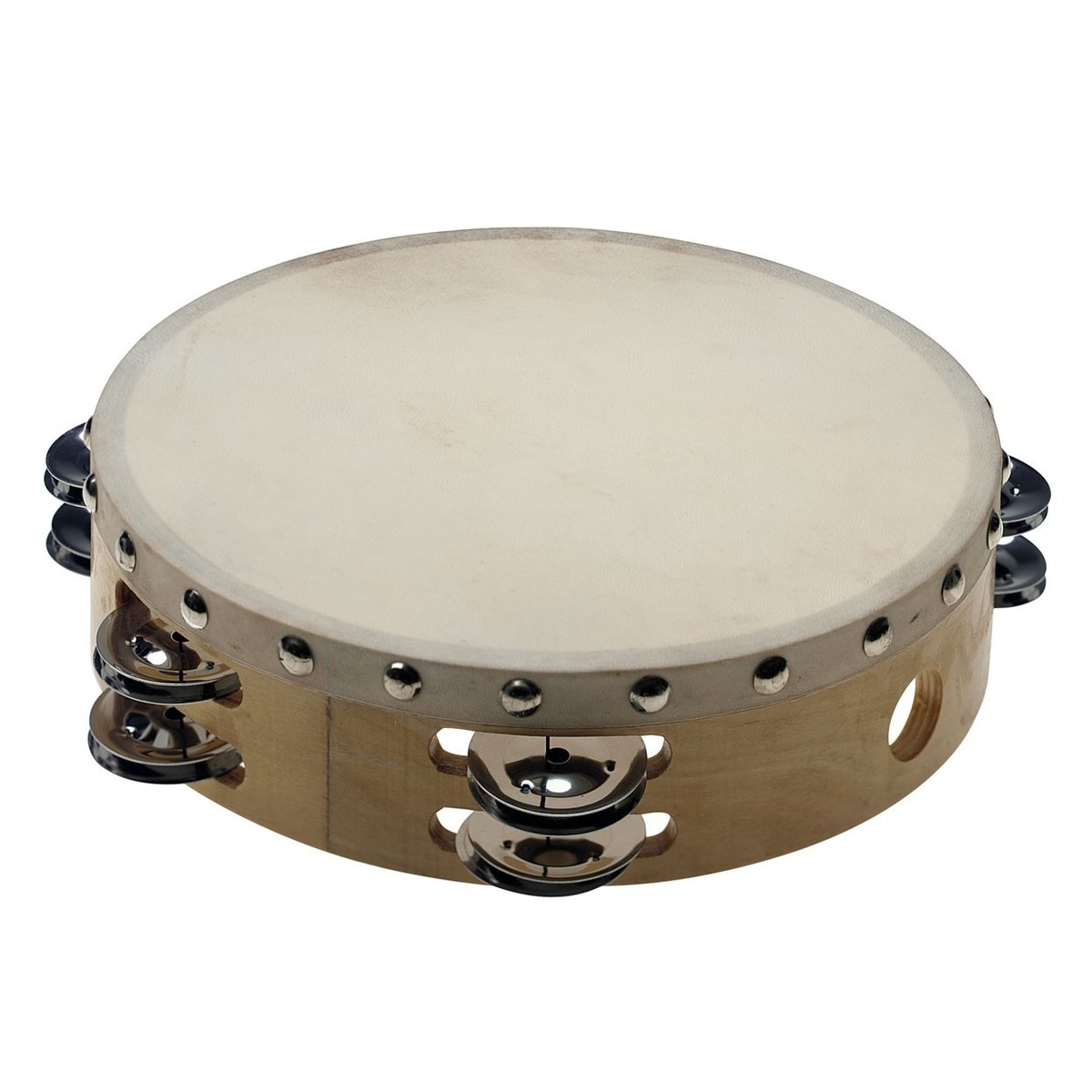Stagg 8" Pre-tuned Wooden Tambourine - Two Jingles