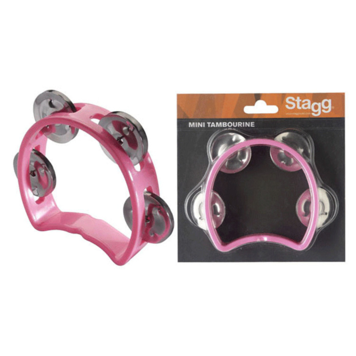 Stagg Plastic Mini Tambourine Pink