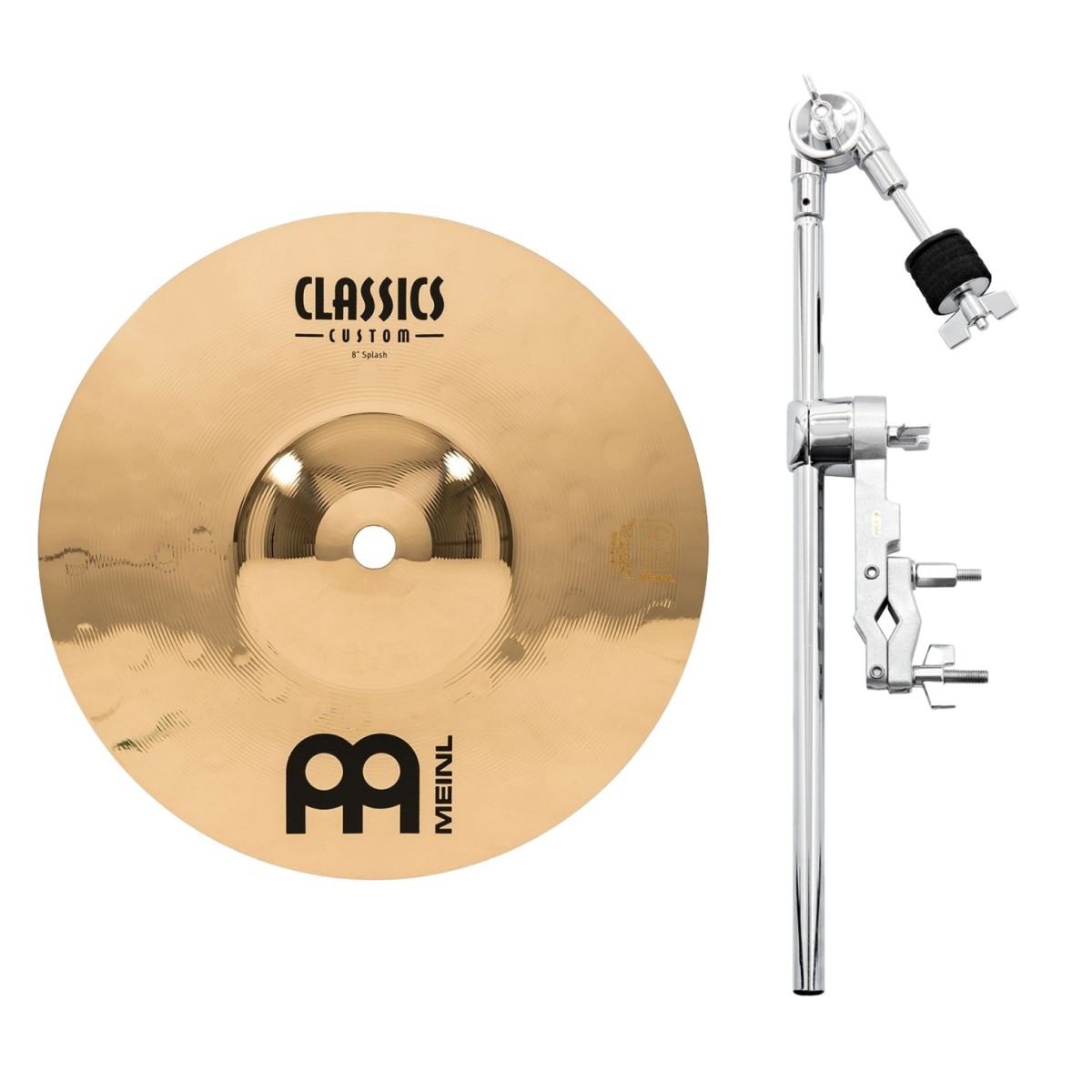 Meinl Classics Custom 8" Splash Cymbal & Gear4music Multiple Grabber Arm
