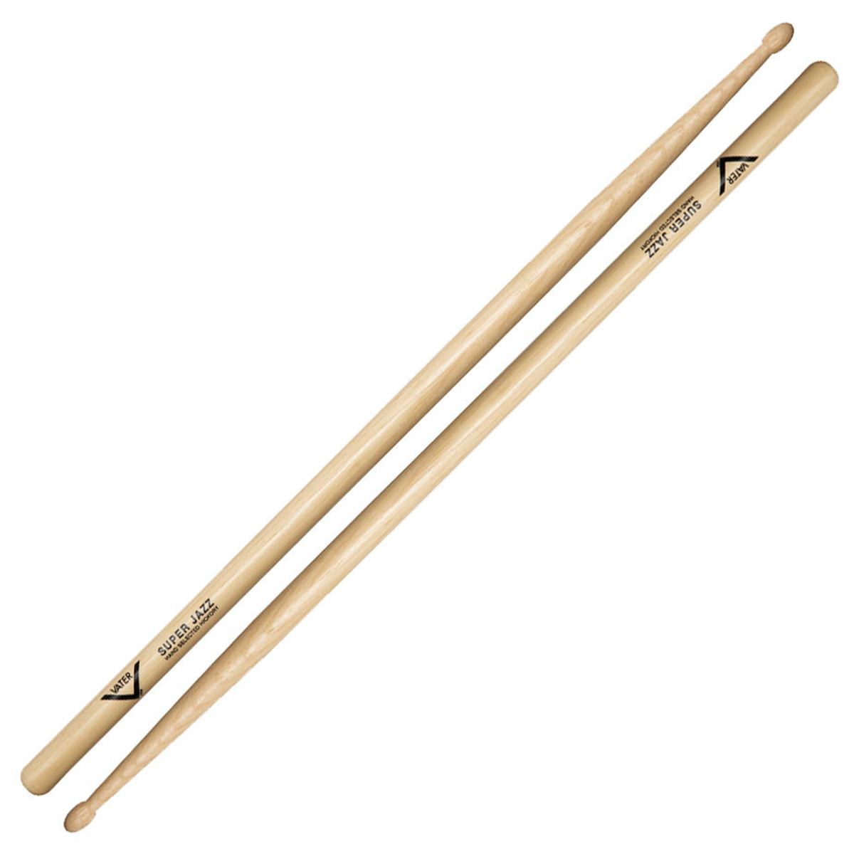 Vater Hickory Super Jazz Wood Tip Drumsticks