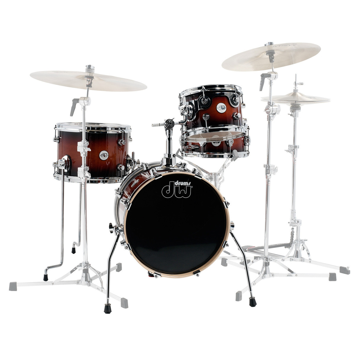 DW Drums Design Series Mini Pro 18 Maple Shell Pack Tobacco Burst