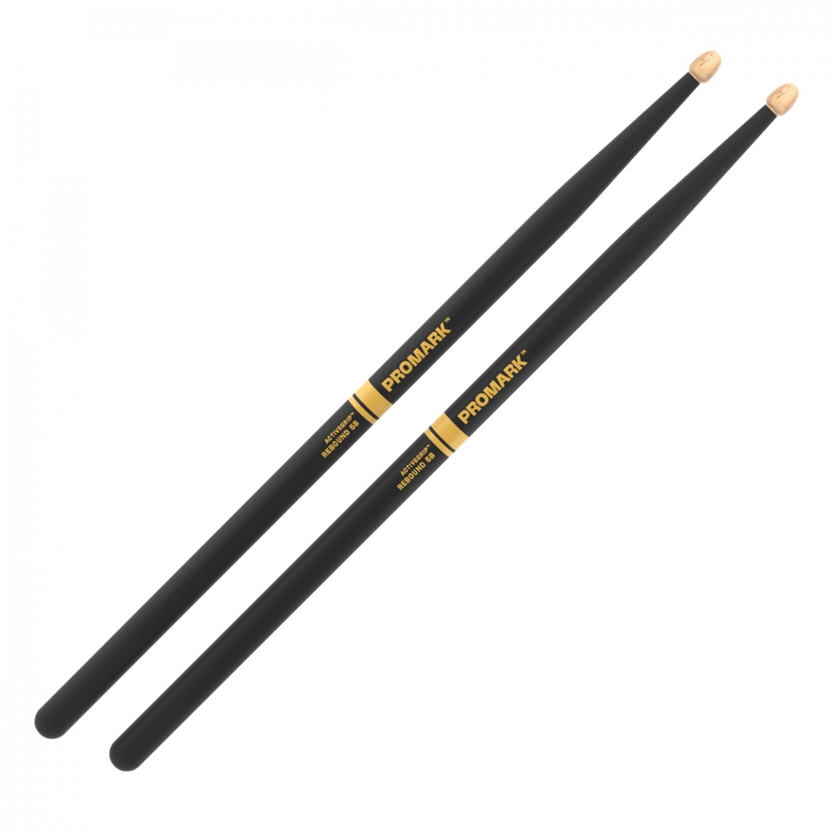 Promark Rebound 5B ActiveGrip Hickory Drumsticks Wood Tip