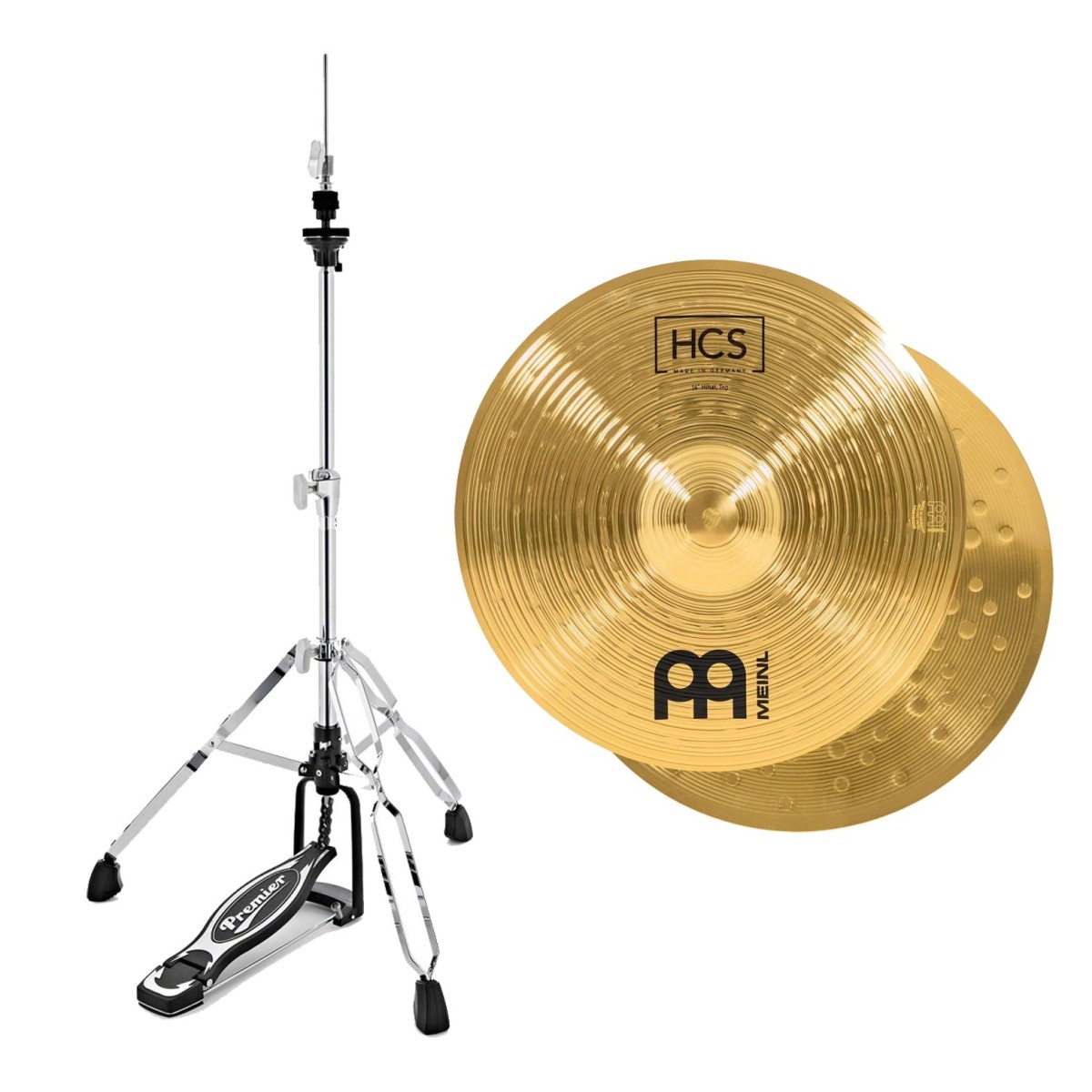 Meinl HCS 14 Hi Hat Cymbals & Premier Artist Hi-Hat Stand