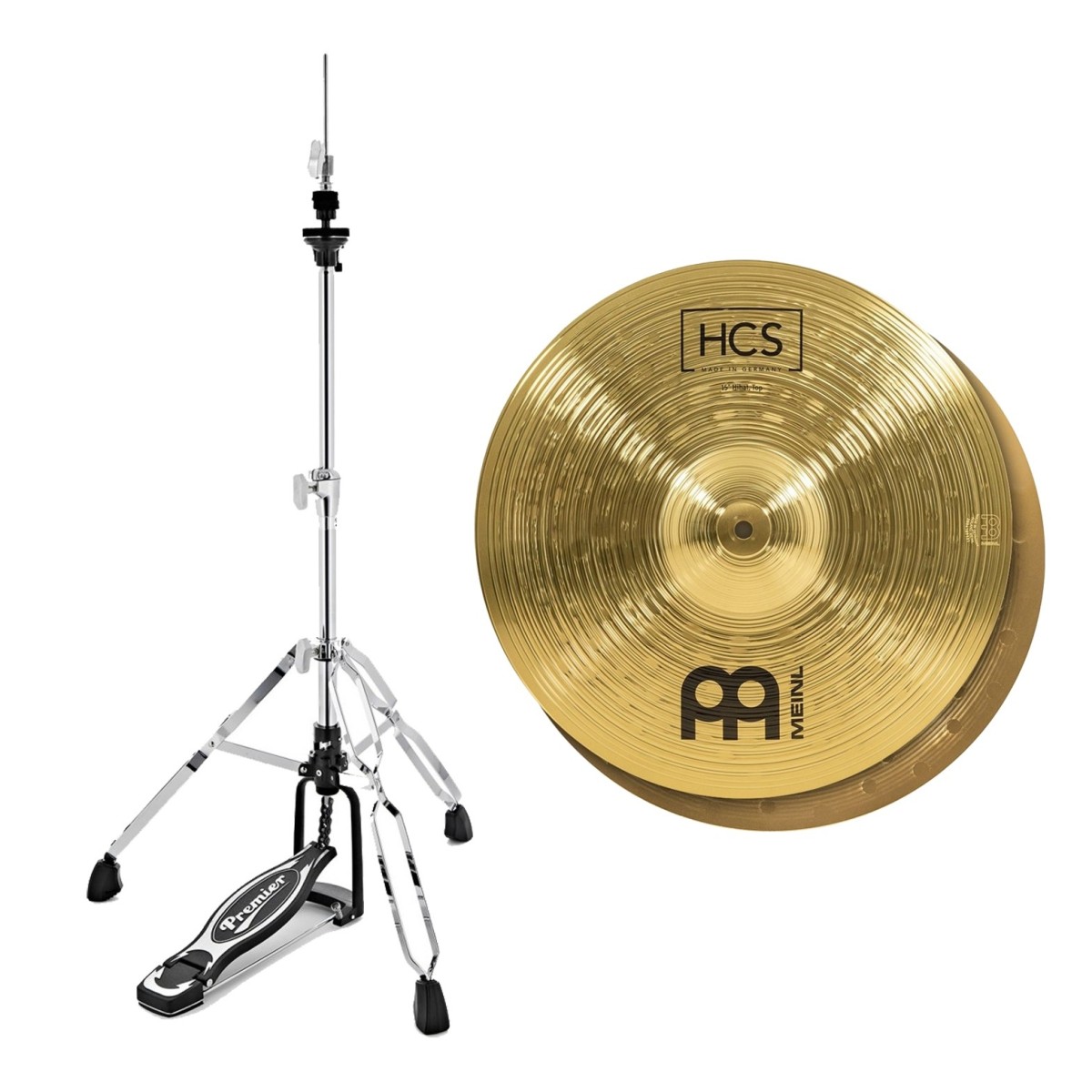 Meinl HCS 15 Hi Hat Cymbals & Premier Artist Hi-Hat Stand