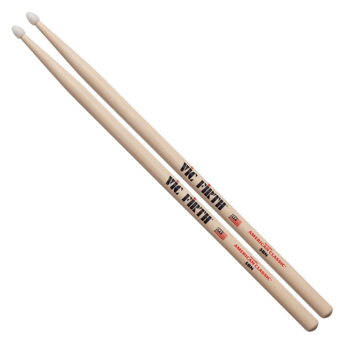 Vic Firth American Classic 5BN Nylon Tip Hickory Drumsticks