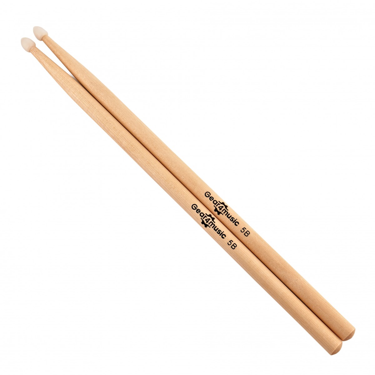5B Nylon Tip Maple Drumsticks by Gear4music