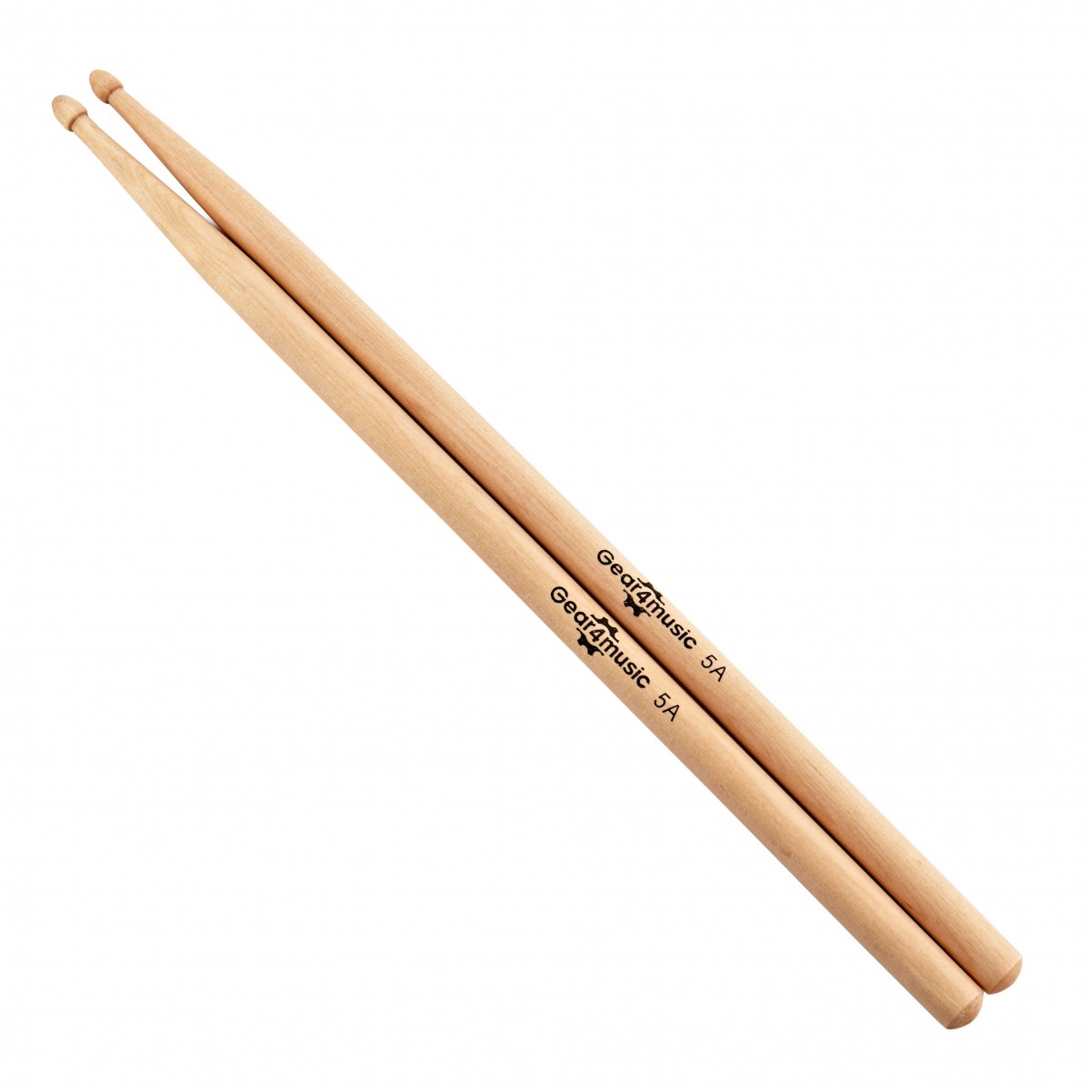 5A Wood Tip Maple Drumsticks by Gear4music