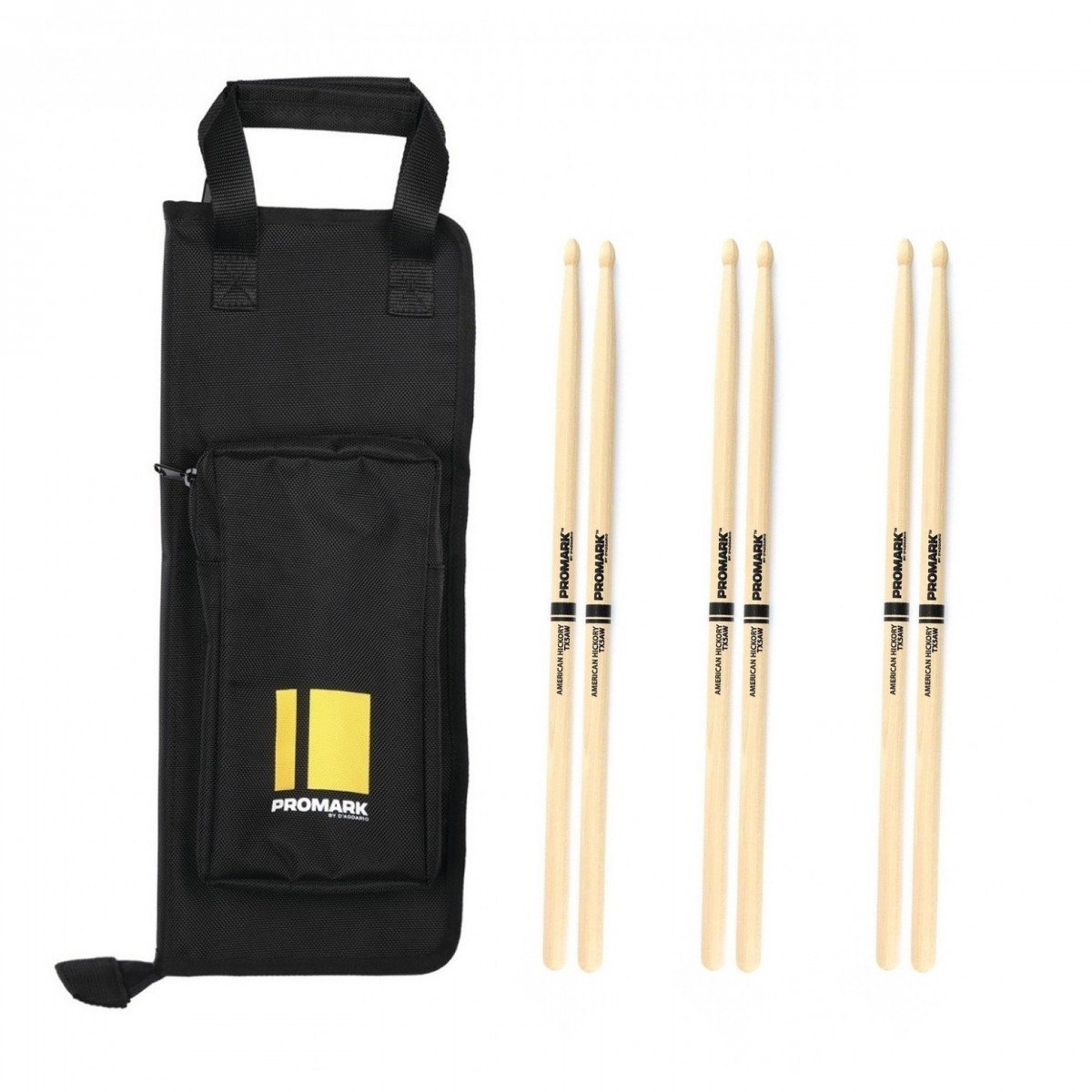 Promark Stick Bag & Classic Forward 5A Hickory Drumsticks Bundle