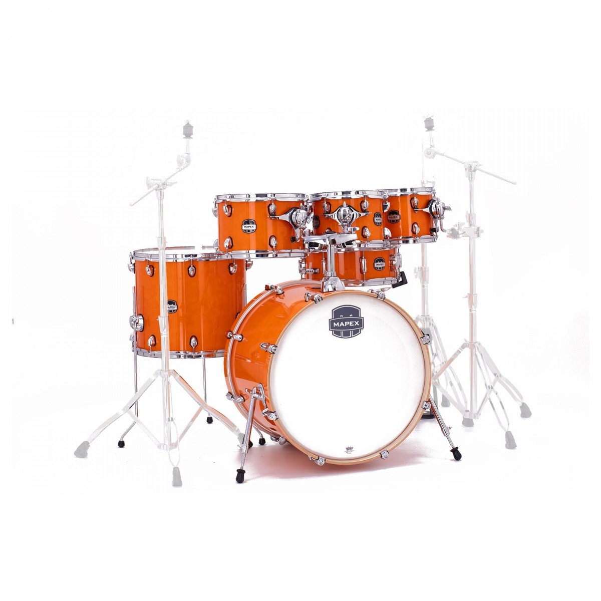 Mapex Mars Maple 22 6pc Rock Fusion Shell Pack Glossy Amber