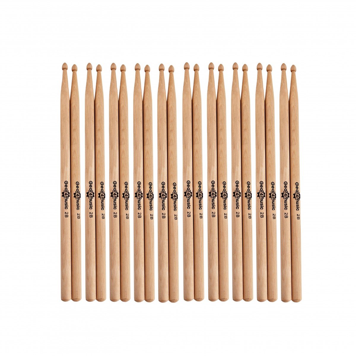 2B Wood Tip Maple Drumsticks 10 Pack