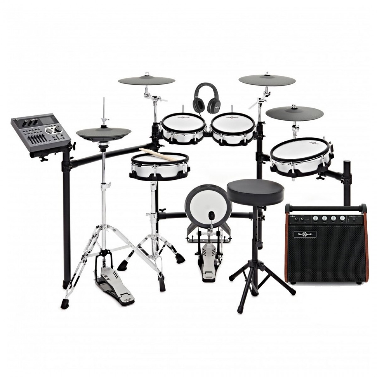 DD800 Electronic Drum Kit by Gear4music Custom Bundle