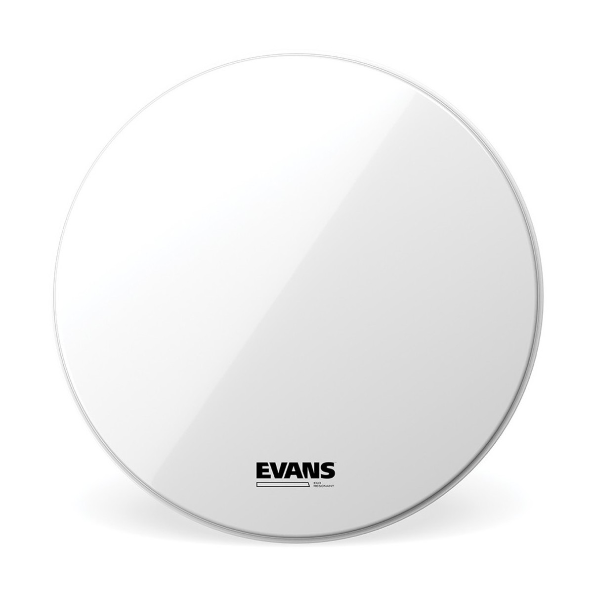Evans EQ3 Resonant Smooth White Bass Drum Head No Port 22"