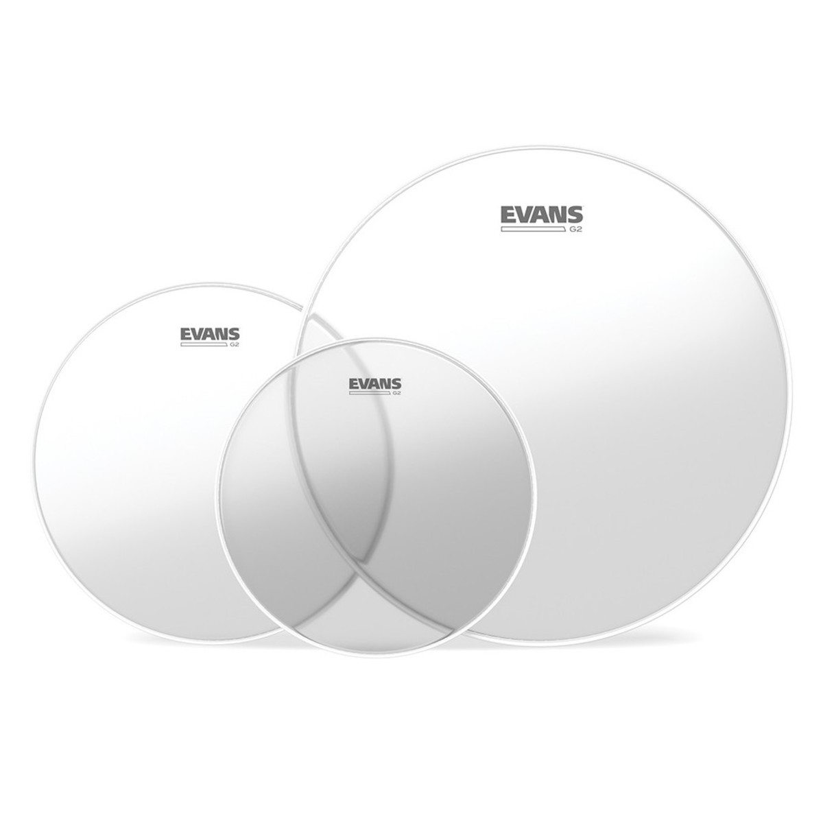 Evans G2 Clear Fusion Tom Pack 10 12 14 Heads