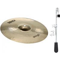 Stagg 10" Sensa Medium Splash Cymbal & Deluxe Weighted Cymbal Arm