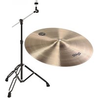 Stagg 18" SH Medium Crash Cymbal & Boom Arm Stand Black