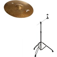 Stagg Myra RAW 18 Rock Crash Cymbal & Boom Arm Stand Black