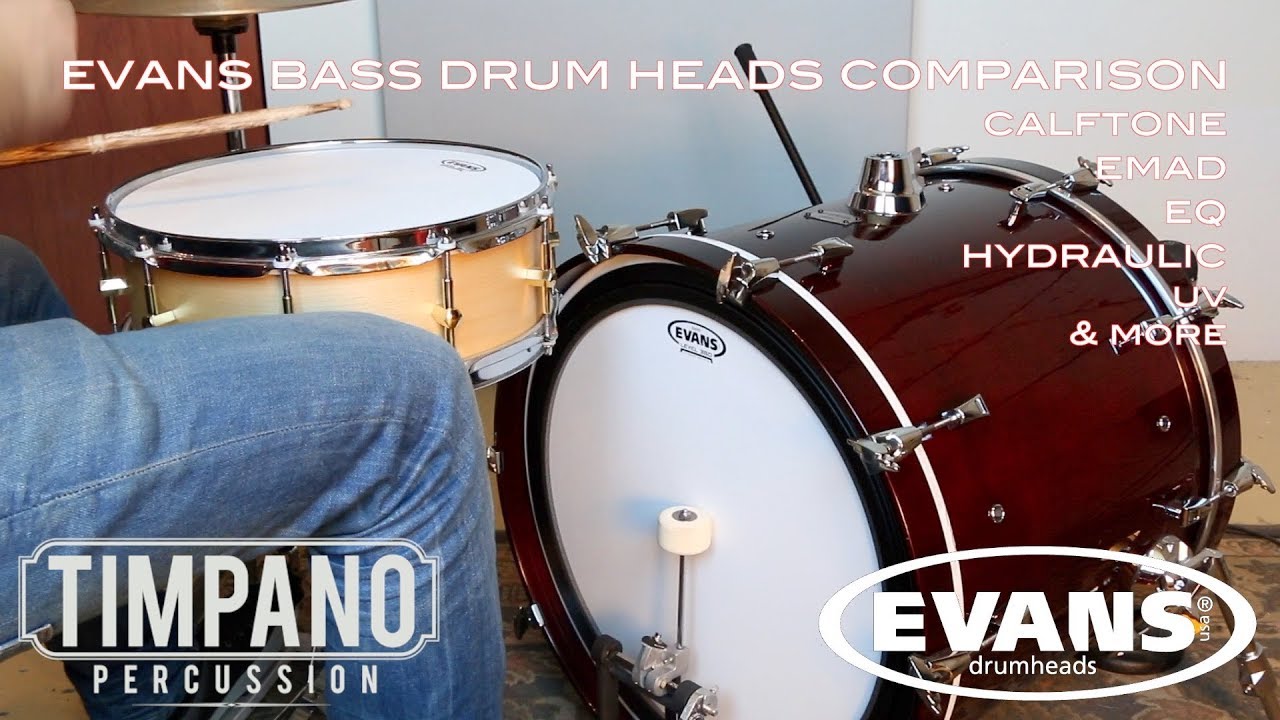 JustDrums – ULTIMATE Evans Bass Drum Heads Comparison – Timpano Percussion