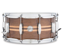 Gretsch Silver Series 14x6.5 Walnut Snare Drum with Maple Inlay - Image 2