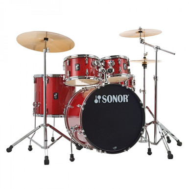 Sonor AQX Studio 20" Acoustic Drum Kit in Red Moon Sparkle - Image 6