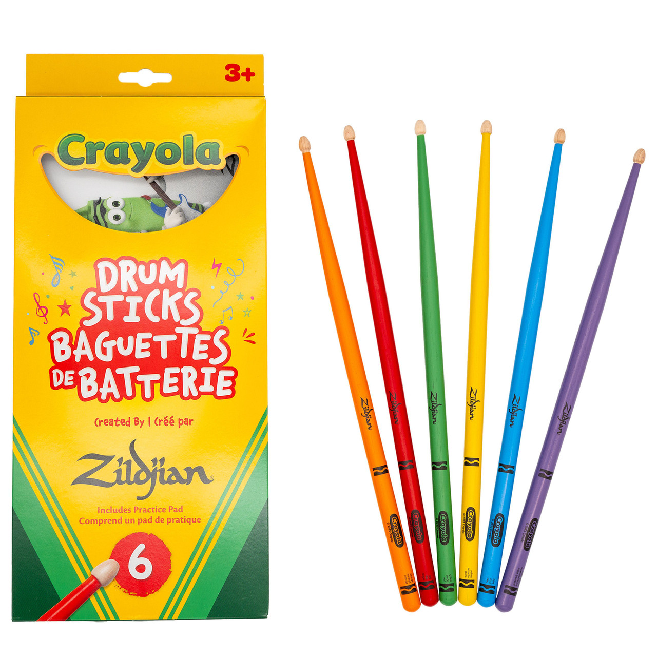 Zildjian x Crayola Kids Drumsticks