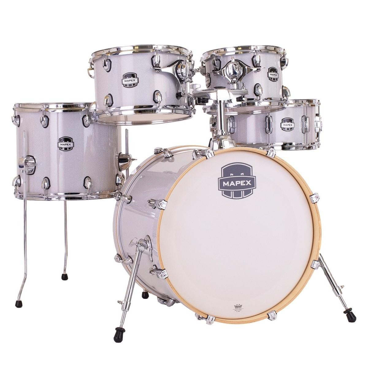 Mapex Mars Birch 20" Fusion Acoustic Drum Kit in White Diamond Sparkle