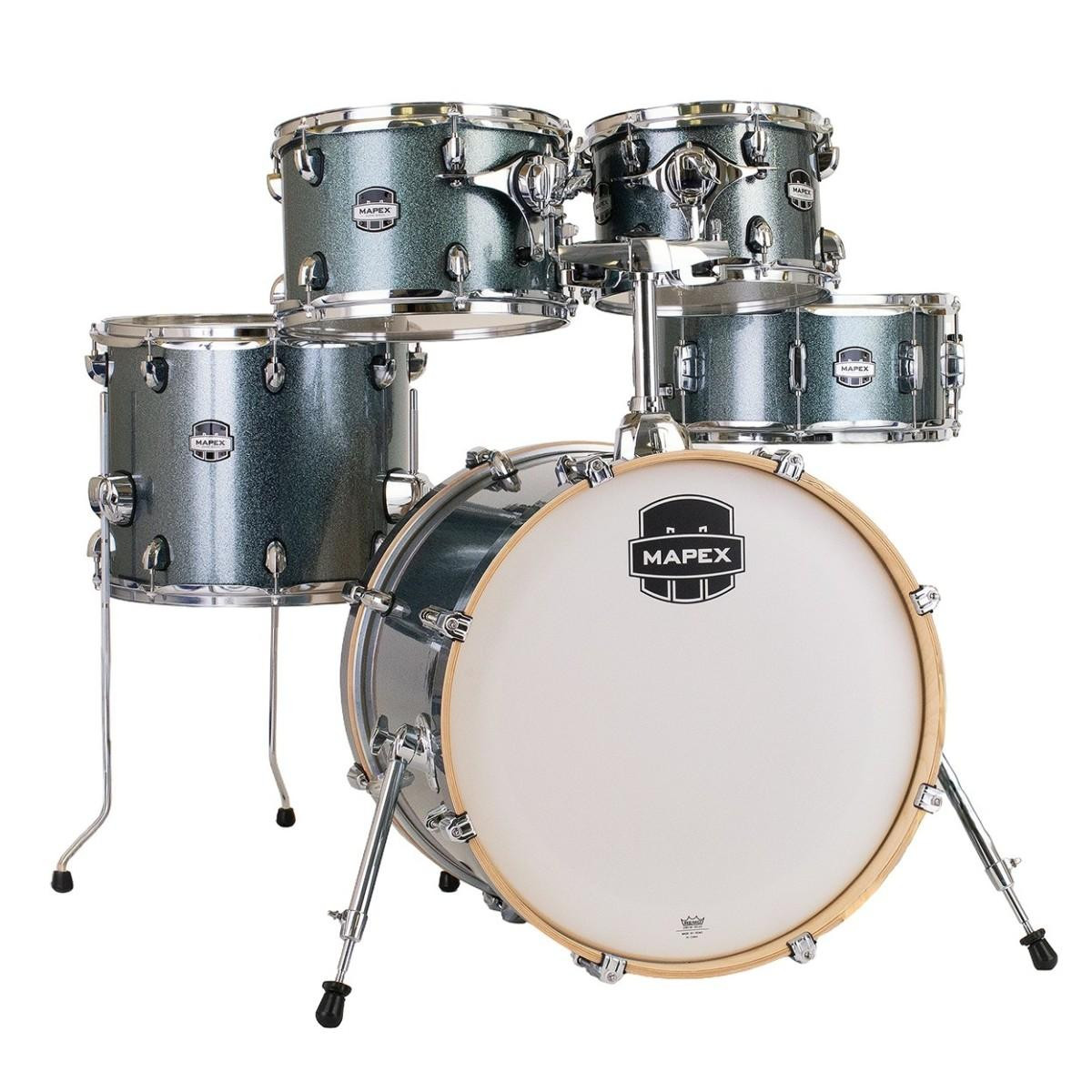 Mapex Mars Birch 20" Fusion Acoustic Drum Kit in Blue Twilight Sparkle